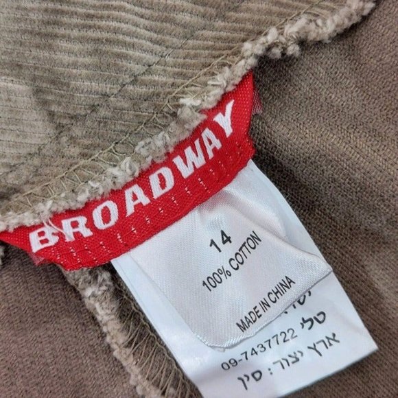 Women's Low Waist Corduroy Pants Vintage Wide Leg 70's Tan Flare End Jeans Sz 14 - Picture 5 of 12